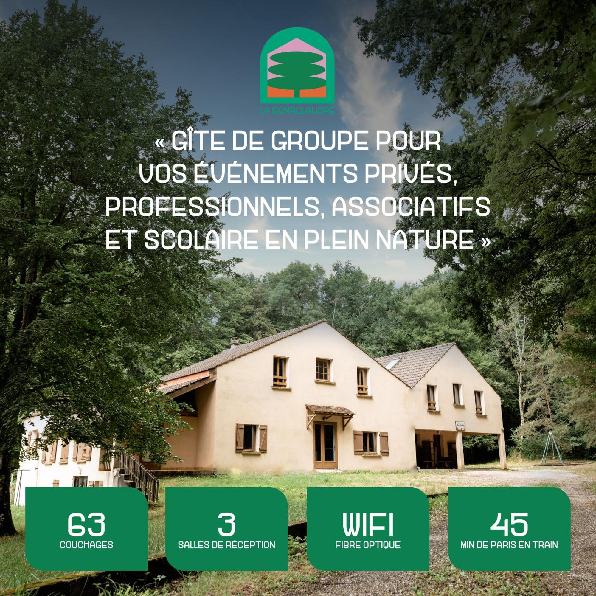 La Donaclaudre - Hebergement De Groupe En Pleine Nature, Ideal Pour Tous Vos Sejours ! 63 Couchages - 2 Grandes Salles - Salle De Jeux - Cuisine Professionnelle - Accessible Facilement - Localisation Attractive -Proche Paris & Disney Saint-Augustin  Kültér fotó